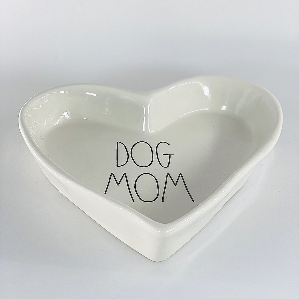 Rae Dunn White Dog Mom Heart Shaped Dish - Picture 2 of 13